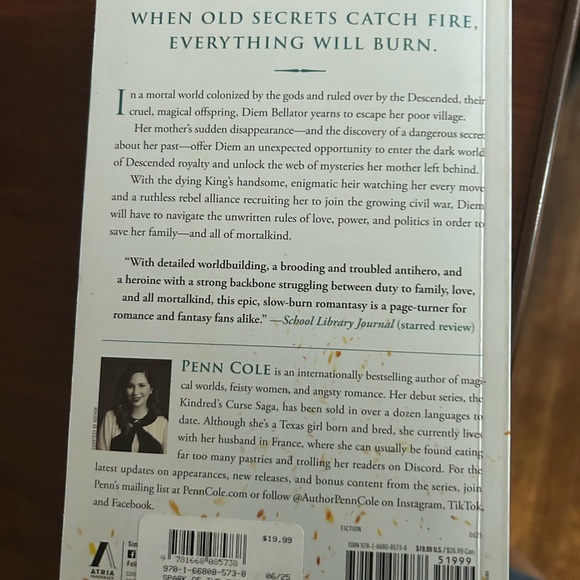 Spark of the Everflame by Penn Cole, paperback edition, first book in series - Picture 2 of 3